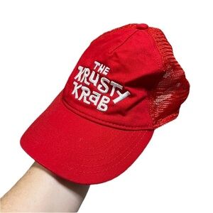 SpongeBob The Kristy Krab Trucker Adjustable Hat Red and White One Size